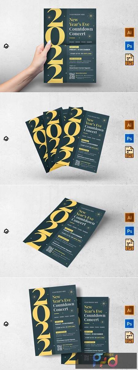 New Year Eve Template Flyer & Instagram Post K8G7AB4 1