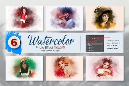 FreePsdVn.com 2201421 ACTION watercolor photo effect template 6850227 cover