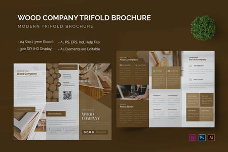 FreePsdVn.com 2202156 TEMPLATE wood company trifold brochure 3wryr28 cover