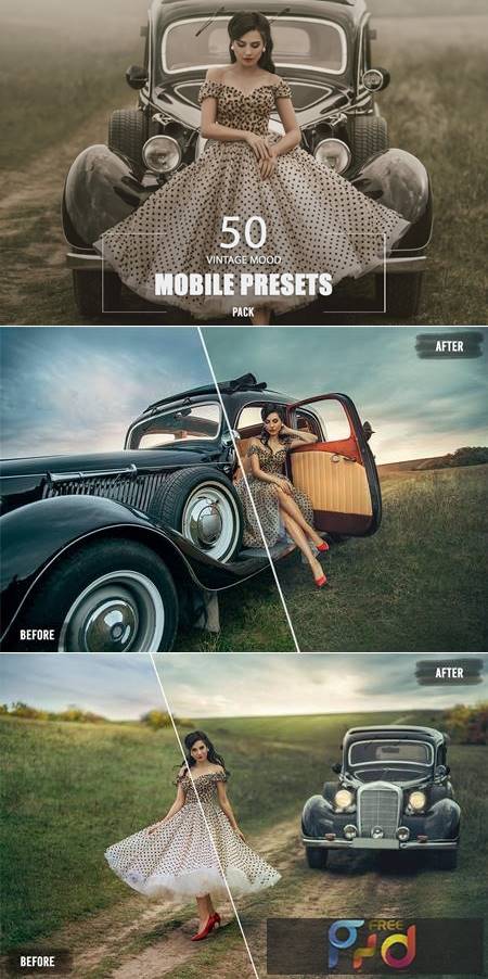 50 Vintage Mood Mobile Presets Pack SSR2HCP 1