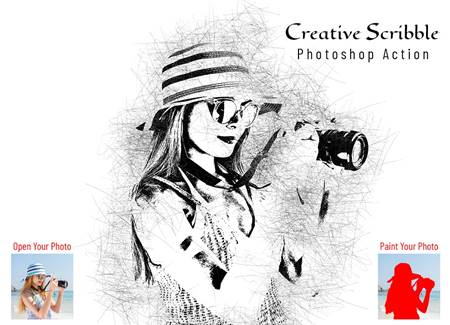 FreePsdVn.com 2203047 ACTION creative scribble photoshop action 6962414 cover