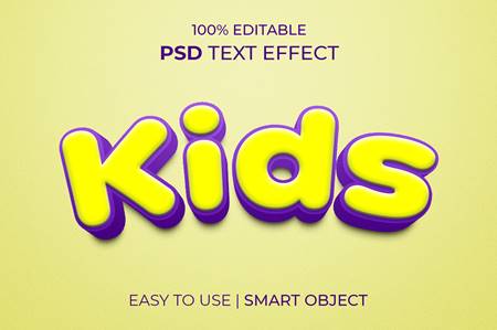 Freepsdvn.com 2203274 Mockup Kids 3d Text Effect Style Template 36410309 Cover