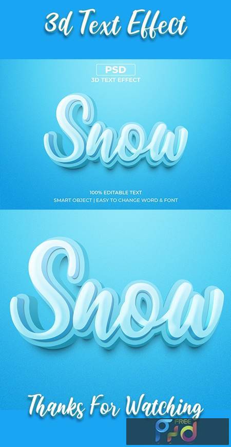 Snow 3D Text Effect Style Design 36215319 1