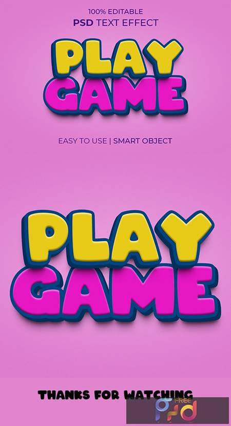 Play game 3d text effect style 36516387 1