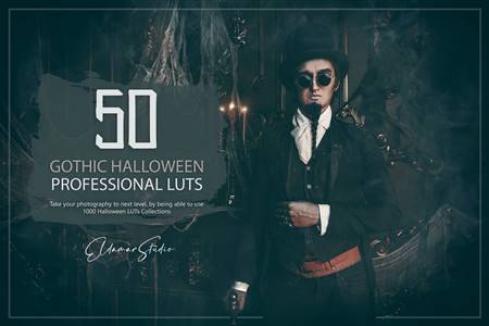 FreePsdVn.com 2204020 PRESET 50 gothic halloween luts and presets pack h9d9bwh cover