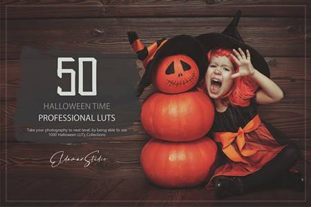FreePsdVn.com 2204052 PRESET 50 halloween time luts and presets pack ds2dena cover