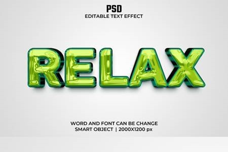Freepsdvn.com 2204083 Mockup Relax 3d Editable Text Effect Style Premium Psd With Background 36617898 Cover