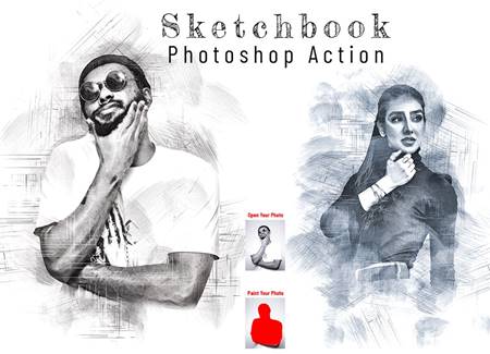 FreePsdVn.com 2204112 ACTION sketchbook photoshop action 7087403 cover