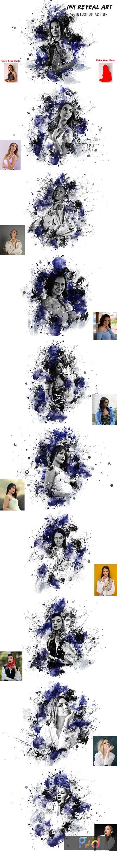 Ink Reveal Art Photoshop Action 7095170 1