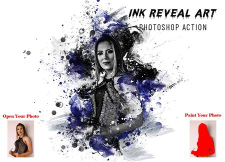 Freepsdvn.com 2204186 Action Ink Reveal Art Photoshop Action 7095170 Cover