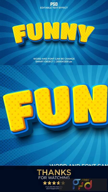 Funny Comic 3d Editable Text Effect style 36700074 1