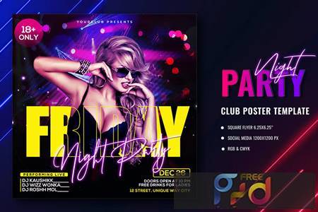 FreePsdVn.com 2204268 TEMPLATE club night party poster template unlpdba