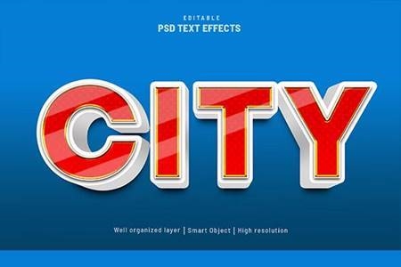 Freepsdvn.com 2204362 Mockup City Red White Editable Text Effect 36936231 Cover