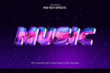 Freepsdvn.com 2204370 Mockup Music Party Galaxy Glass Editable Text Effect 36936312 Cover