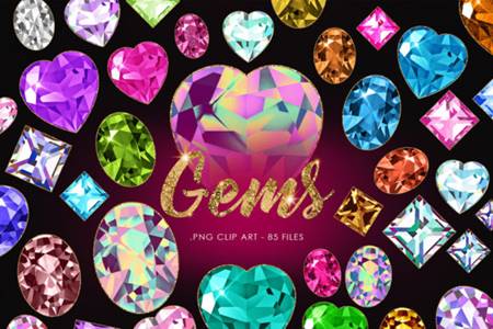 FreePsdVn.com 2204492 STOCK gemstone clipart jewel diamond clip art 28107694 cover