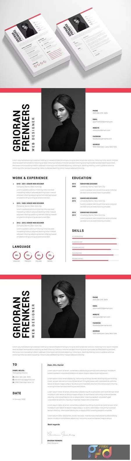 CV Resume & Cover Letter Template A2HVDHC 1