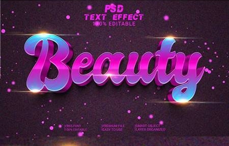 Freepsdvn.com 2205100 Mockup Beauty 3d Text Effect Psd File 37006922 Cover