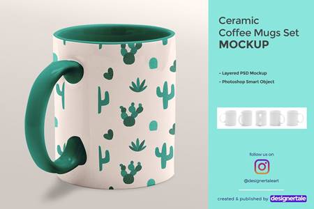 Freepsdvn.com 2205164 Mockup Ceramic Coffee Mugs Mockup Set 4518444 Cover