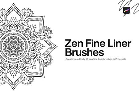 FreePsdVn.com 2205270 ACTION 10 zen fine liner brushes procreate qlenplp cover