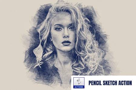 FreePsdVn.com 2205279 ACTION pencil sketch photoshop action pbje4v3 cover