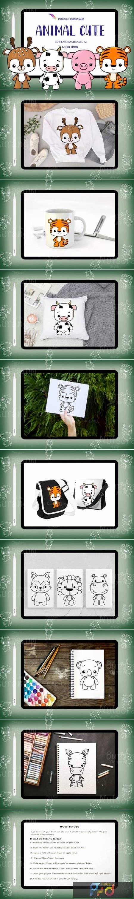FreePsdVn.com 2205460 ACTION animal cute template brush stamp design 30010551