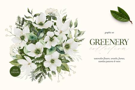 FreePsdVn.com 2205516 STOCK greenery watercolor collection 7139406 cover