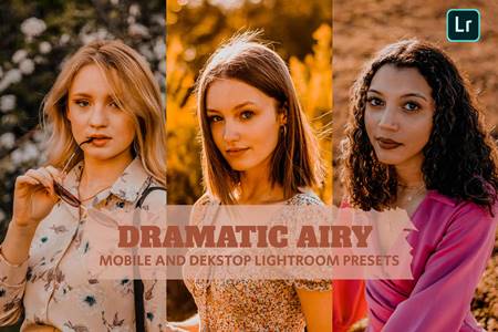 Freepsdvn.com 2205537 Preset Dramatic Airy Lightroom Presets Dekstop And Mobile Unfszxz Cover