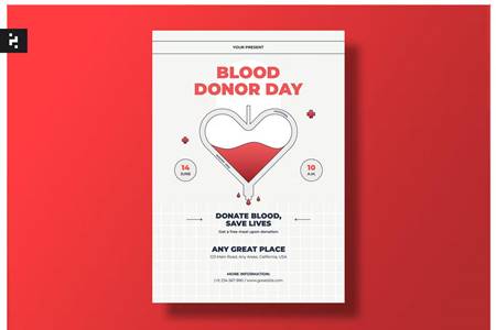 FreePsdVn.com 2206062 TEMPLATE world blood donor flyer eszkqka cover