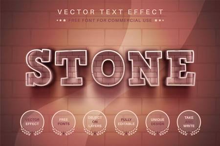 Freepsdvn.com 2206112 Vector Brick Stone Editable Text Effect Font Style Jm4hcsw Cover