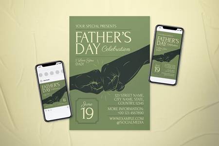 FreePsdVn.com 2206156 TEMPLATE fathers day flyer set zvnjv8h cover