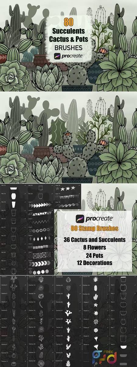FreePsdVn.com 2206326 ACTION cactus succulents and pots procreate brushes 92ha5ku
