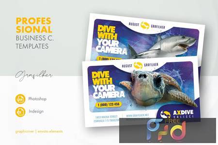 Ocean Diving Business Card Templates 8QRGE5T 1