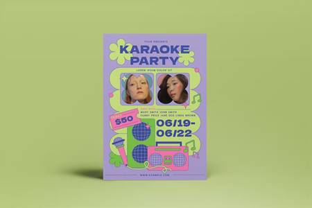 Freepsdvn.com 2207197 Template Karaoke Party Flyer Lzmw2ex (1)