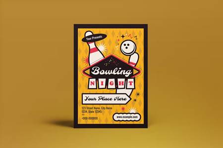 Freepsdvn.com 2207303 Template Bowling Night Flyer 3qtbh4g Cover