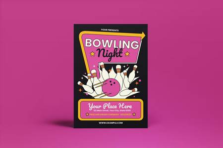 FreePsdVn.com 2207304 TEMPLATE bowling night flyer fpjzly8 cover