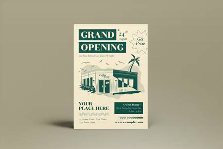 FreePsdVn.com 2207313 TEMPLATE grand opening coffee shop flyer mk23l7k cover