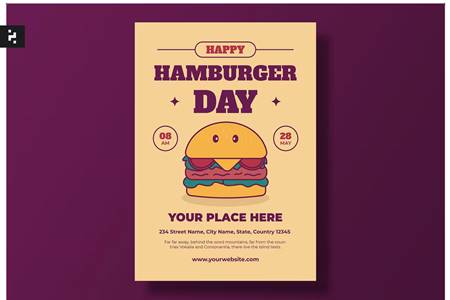 FreePsdVn.com 2207469 TEMPLATE hamburger day flyer template h4mbf93 cover