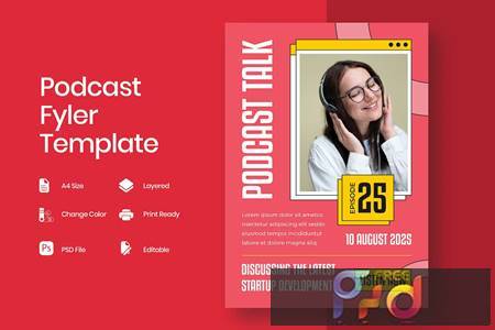 Podcast Flyer Template L29PU8H 1