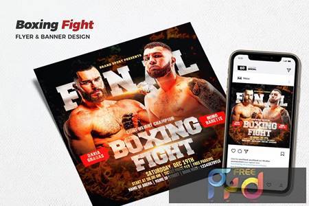 Final Boxing Fight Social Media Promotion WBTSFDF 1