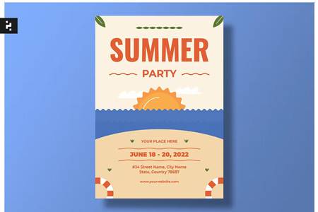 FreePsdVn.com 2208155 TEMPLATE summer party flyer set qvj7mr6 cover
