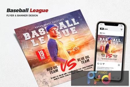 Baseball League Social Media Promotion SBP28W5 1