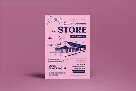 FreePsdVn.com 2208259 TEMPLATE grand opening store flyer jqfqgaa cover
