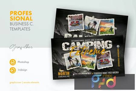 Camping Adventure Business Card Templates SE2CQ9B 1