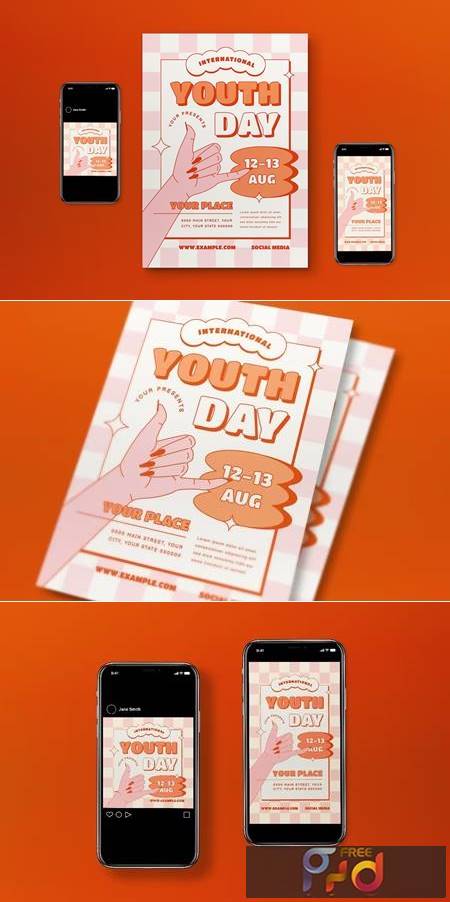 International Youth Day Flyer Set DXQ2PBK 1