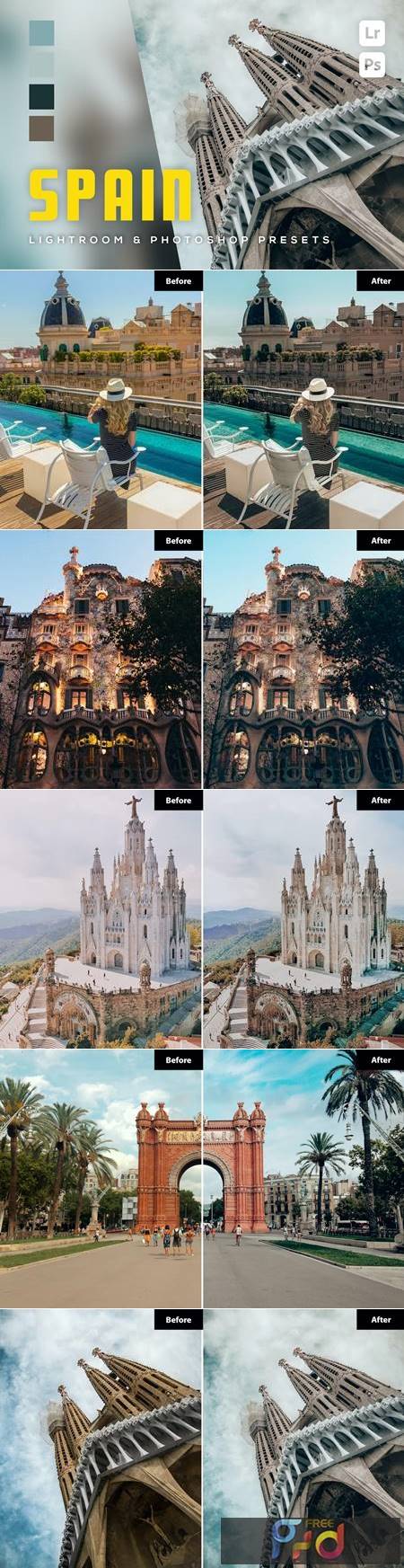 5 Spain Lightroom and Photoshop Presets CUBMLTW 1