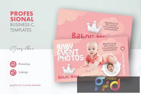 Baby Photo Business Card Templates QJBF2JY 1