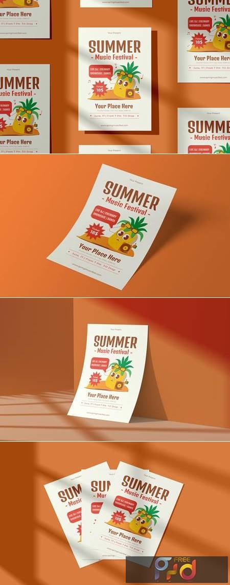 Funny Pineapple Summer Music Fest Flyer 019 55LKWHV 1