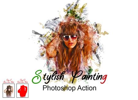 Freepsdvn.com 2208490 Action Stylish Painting Photoshop Action 7404538 Cover