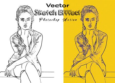 FreePsdVn.com 2208550 ACTION vector sketch effect photoshop action 7519770 cover