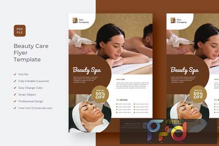 Beauty Care Spa Flyer N8JHZZD 1
